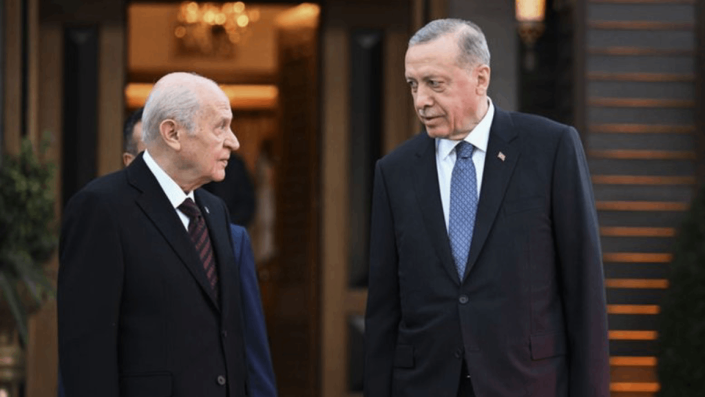 Erdoğan, Bahçeli görüşmesi başladı