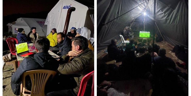 Depremde evini kaybedenler çadırlarda takip ettikleri Fenerbahçe maçının bir nebze de olsa kendilerini mutlu ettiğini paylaşınca kulüp buna yanıtsız kalmadı.