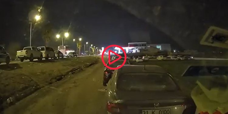 Hatay depremi araç kamerasında