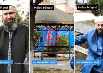 Hristiyanların kurduğu yardım çadırının başında video çekip hedef gösterdiler