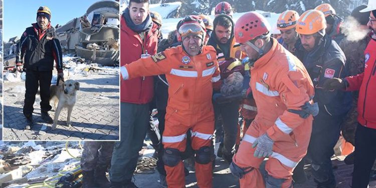 Malatya'da arama-kurtarma çalışmasını sürdüren ekipler, eğitimli köpek "Köpük''ün tepki vermesinin ardından altı katlı bir binanın birinci katında olduğu belirlenen 60 yaşındaki Meral Nakır'a, 20 saatlik bir çalışma ile ulaşarak depremden 77 saat sonra canlı kurtarmayı başardı.