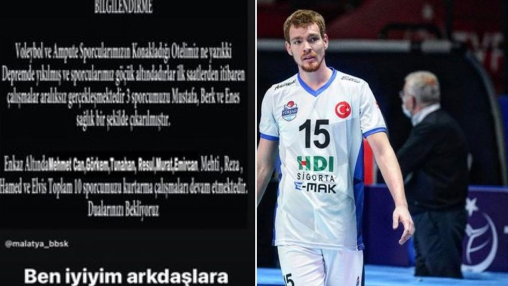 Malatya BBSK Voleybol Takımı'ndan üç kişi kurtarıldı