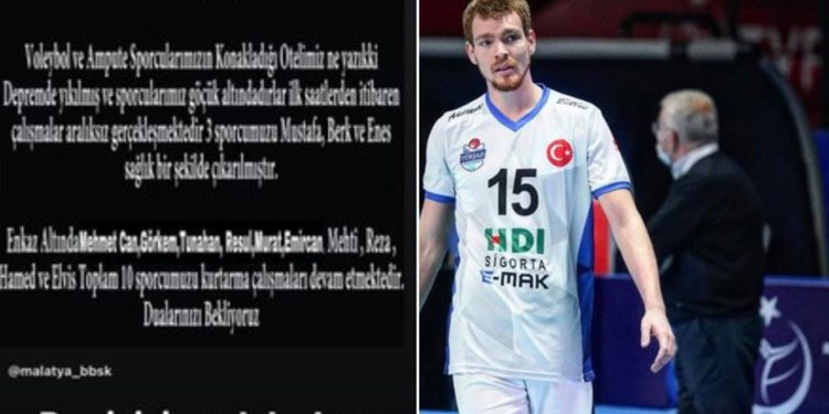 Malatya BBSK Voleybol Takımı'ndan üç kişi kurtarıldı