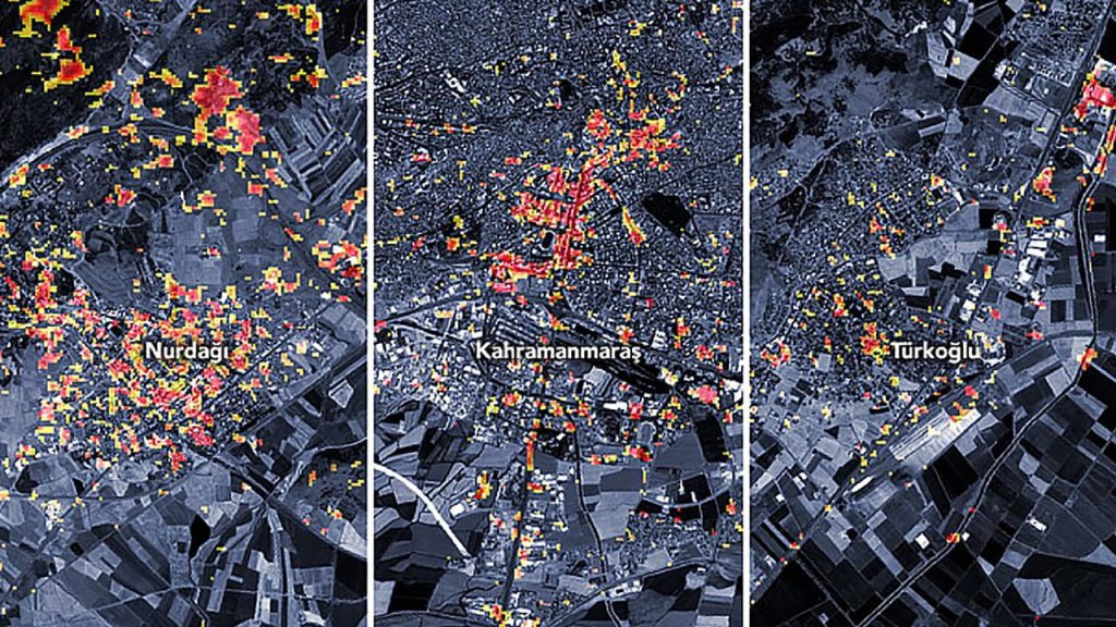 NASA depremin yarattığı yıkımı paylaştı