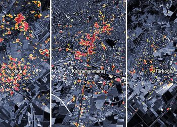 NASA depremin yarattığı yıkımı paylaştı