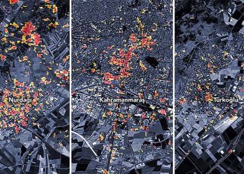NASA'dan 'Kahramanmaraş' merkezli depremin hasarını gösteren harita