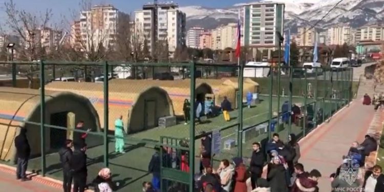 Rusya’nın kurduğu sahra hastanesi hizmet vermeye başladı