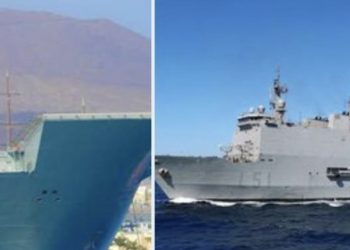 Savaş gemileri İskenderun körfezinde