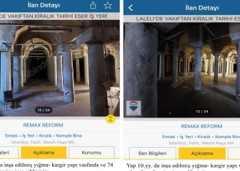 Vakıflar Genel Müdürlüğü'ne ait tarihi yapı için Sahibinden sitesinde kiralık ilanı verildi