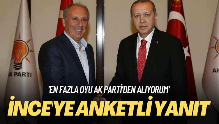 ‘En fazla oyu AK Parti’den alıyorum’ İnce’ye anketli yanıt