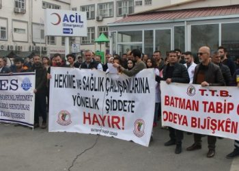 Êlih’te sağlık çalışanları şiddeti protesto etti