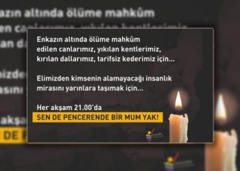 ‘Sen de pencerenden bir mum yak’ çağrısı