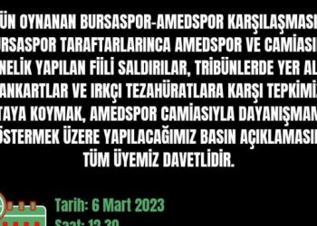 Amedspor’a yönelik ırkçı saldırı protesto edilecek