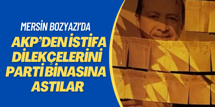 AKP’den istifa dilekçelerini parti binasına mandalla astılar