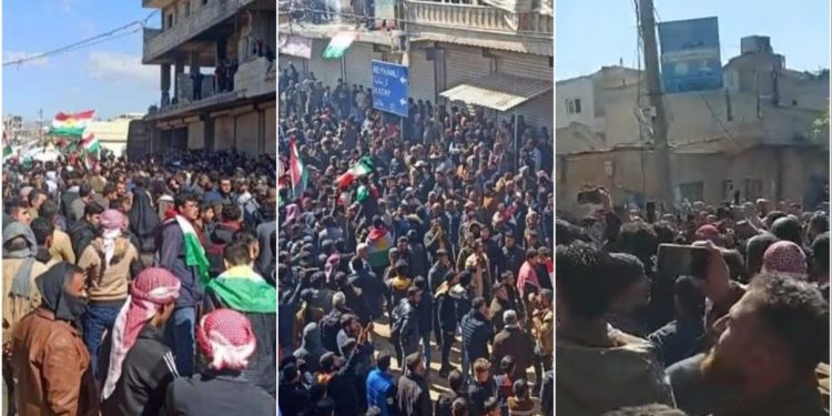 Afrin'de Newroz ateşi yakan depremzede Kürtlere silahlı saldırı