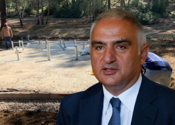 Bakan Ersoy'un 179 metrekare alana yapıldığını söylediği inşaatı inceleyen çevreciler: 480 metrekare beton dökülmüş