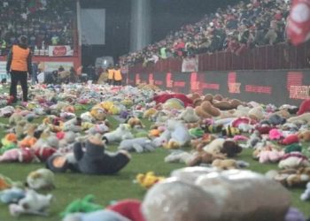 Bosna Hersek'ten Türkiye'ye destek: Maçta çocuklar için sahaya oyuncak yağdı