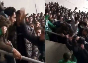 Amedspor takımına yönelik dün gece kaldıkları otelde başlayan saldırılar, statta da devam etti. Maç öncesi ısınmaya çıkan iki takım futbolcuları arasında arbede yaşandı. Maç boyunca da sahaya yabancı madde yağdıran Bursaspor taraftarlarından bazılarının, bir Amedsporlu taraftarı linç etmeye çalıştığı anlar kameralara yansıdı.
