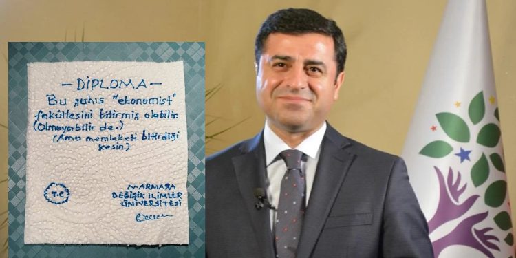Demirtaş'tan 'diploma' paylaşımı: Yanılmışız arkadaşlar, diplomanın aslı var!