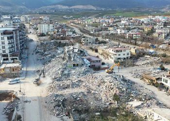 Deprem bölgesinden çekilen dron görüntüleri yayımlandı