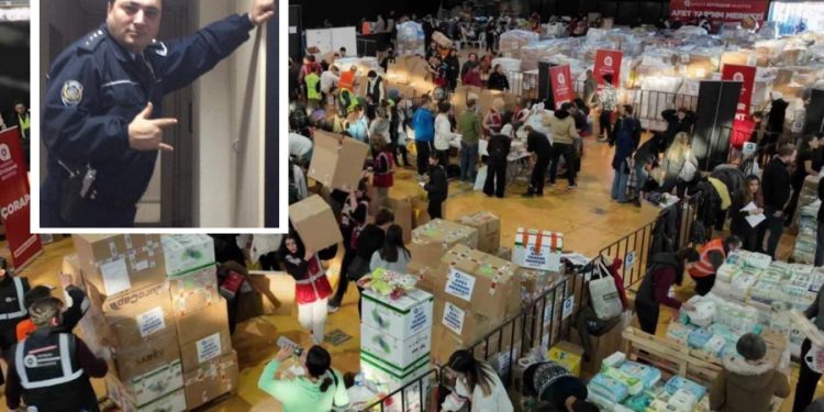 Depremzedelere gönderilen yardım malzemelerini çalan emniyet müdür yardımcısı gözaltına alındı