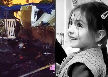 Depremzedelerin kaldığı çadır yandı! Depremden kurtulan minik Elif yangında can verdi