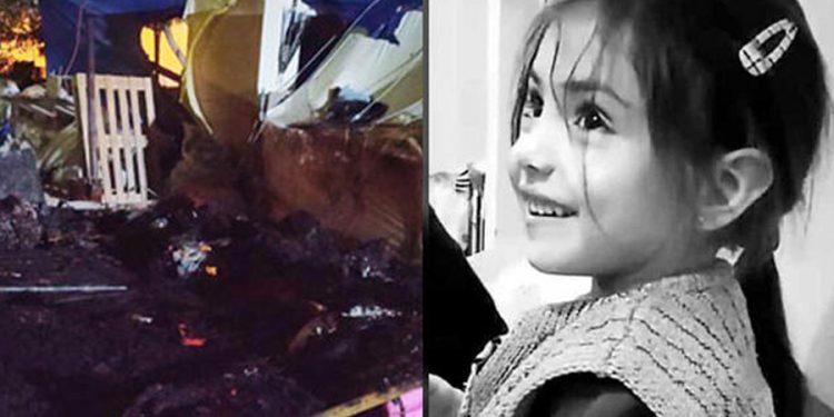 Depremzedelerin kaldığı çadır yandı! Depremden kurtulan minik Elif yangında can verdi