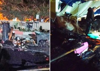 Depremzedelerin kaldığı çadırda yangın: 2’si ağır 3 yaralı
