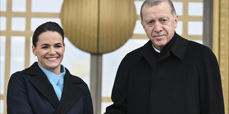 Erdoğan Macaristan Cumhurbaşkanı Novak ile görüştü