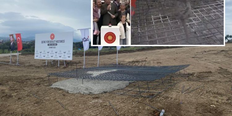 Erdoğan’ın İskenderun’daki hastane temel atma töreni mizansen çıktı