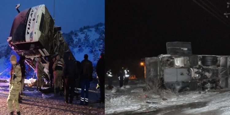 Erzincan ve Yozgat’ta yolcu otobüsü devrildi: Ölü ve yaralılar var