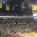 Fenerbahçe'nin Euro League'de Virtus Bologna'yla karşılaştığı basketbol maçında 'hükümet istifa' sloganı atıldı.