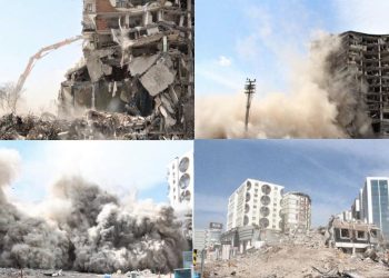 Galeria Sitesi'nin bir bloku yıkım sırasında çöktü