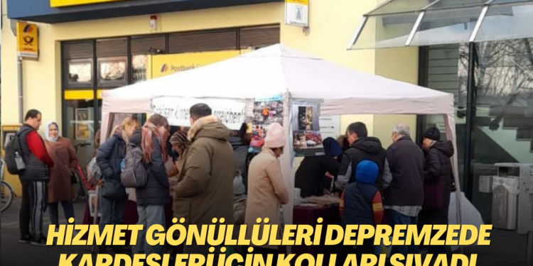 Hizmet gönüllüleri depremzede kardeşleri için kolları sıvadı