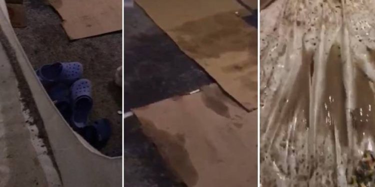 Kahramanmaraş'ta çadırları su bastı