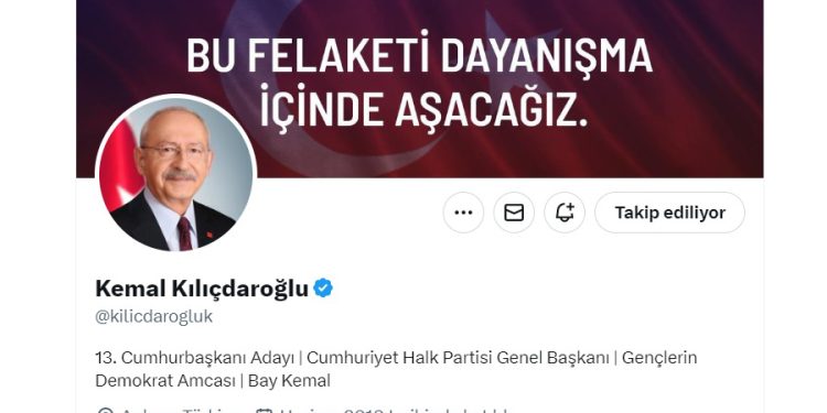 Kılıçdaroğlu Twitter profilini yeniledi