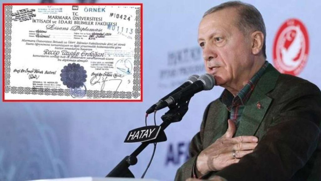 Marmara Üniversitesi'nden, Erdoğan'ın diploması hakkında 'sehven' açıklaması