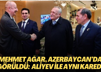 Mehmet Ağar, Azerbaycan’da görüldü: Aliyev ile aynı karede