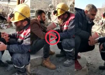 Menzil üyeleri enkaz başında depremzedelere 'tövbe seansı' düzenledi