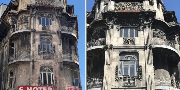 Sirkeci'de bulunan 119 yıllık Vlora Han harabeye döndü