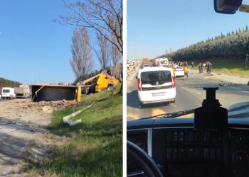 TEM Otoyolu’nda kaza; hafriyat kamyonu karşı şeride geçti, 6 ölü