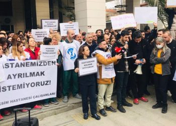 Taksim Eğitim ve Araştırma Hastanesi'nde Cerrahpaşa protestosu