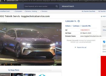 Togg uzantılı internet adreslerini alıp, satışa çıkardılar