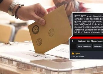 Üç seçimdir oy kullandığı adresteki kaydı silindi