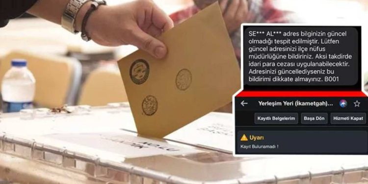 Üç seçimdir oy kullandığı adresteki kaydı silindi