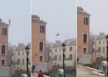 Venedik'te üç katlı binadan kanala atlayan turist aranıyor: 'Aptallık sertifikası verilecek'
