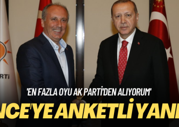 ‘En fazla oyu AK Parti’den alıyorum’ İnce’ye anketli yanıt
