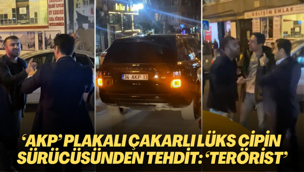 ‘AKP’ plakalı çakarlı lüks cipin sürücüsünden taksiciye tehdit: ‘Terörist’