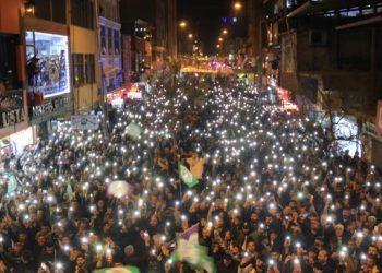 Bazîd’te Yeşil Sol Parti adaylarına görkemli karşılama