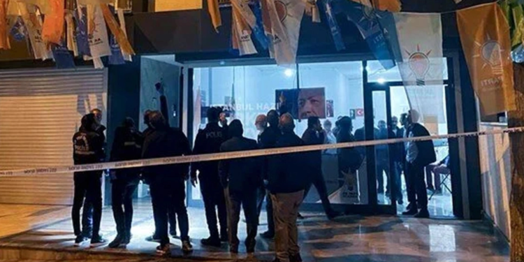 AKP binasına saldırıda gözaltılar